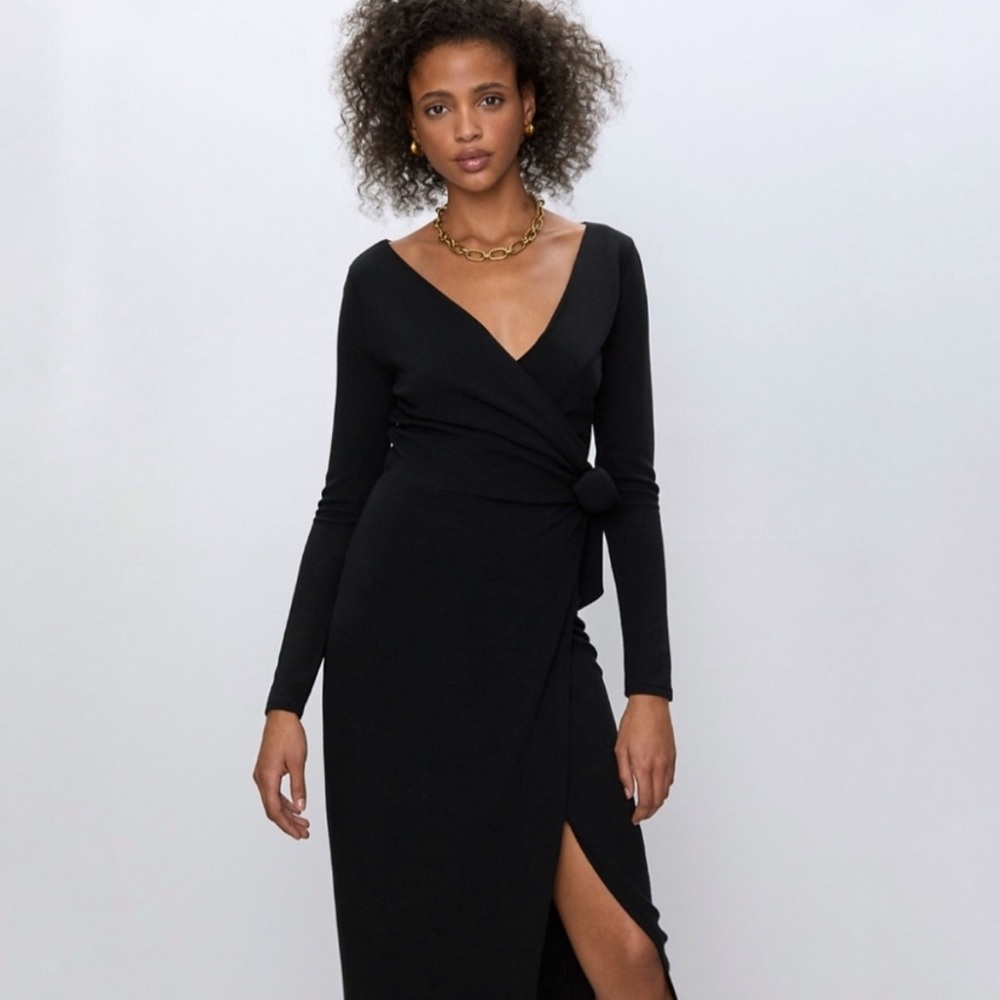 NWT Aritzia Gaudi wrap dress in Bark Brown